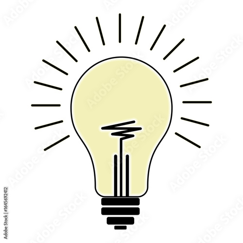 light bulb icon with transparent background 