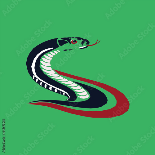 A snake icon vector Ai generated
