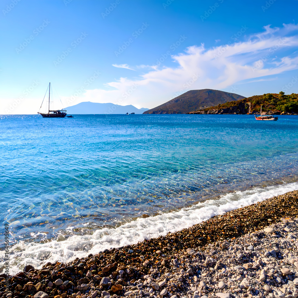 Beautiful turquoise water beach scene Beautiful turquoise water beach scene