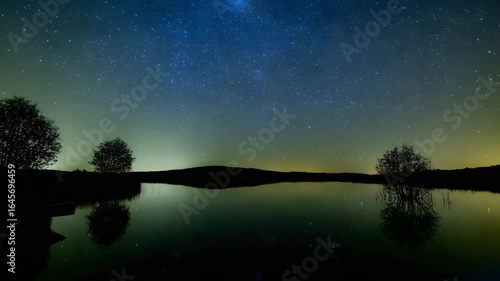 満天の星の下、願い事の夜