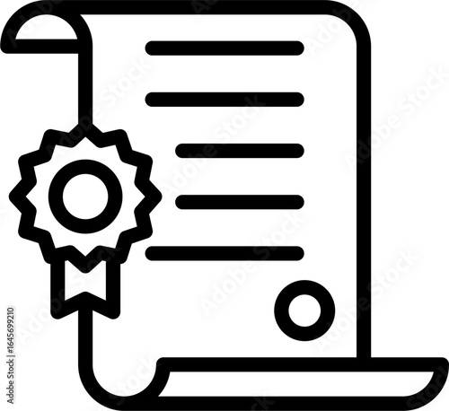 certificate icon related with simple icon for planning organizing and management 