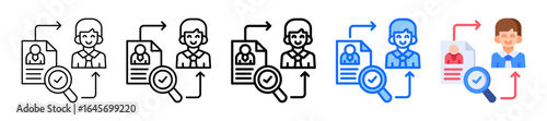 Peer Review Icon In 5 Different Styles Set Collection