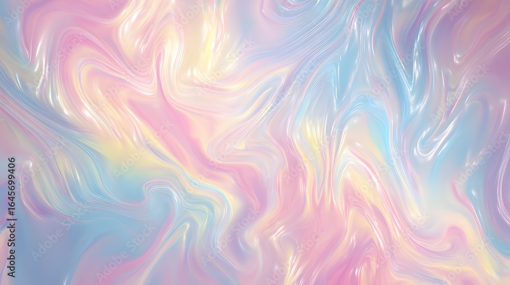Fototapeta premium Abstract iridescent liquid design.