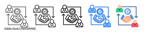 Engagement Level Icon In 5 Different Styles Set Collection