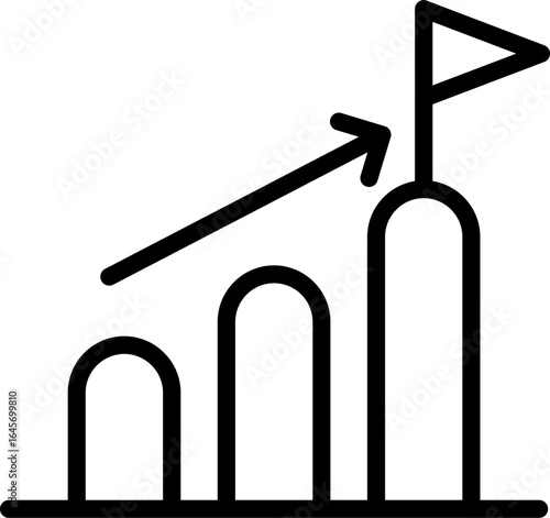 goal icon related with simple icon for planning organizing and management 