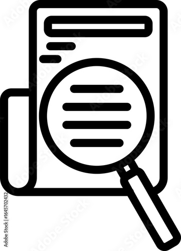 magnifying icon related with simple icon for planning organizing and management 