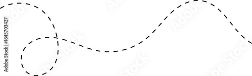 Abstract Dashed Line Waveform Seamless Pattern Vector Graphic Dotted Line Art Design Element