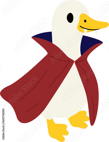 Coquette Halloween Goose Dressed as Vampire