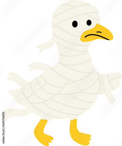 Halloween Mummy Goose  Coquette Animal in Wrapped Bandage Costume