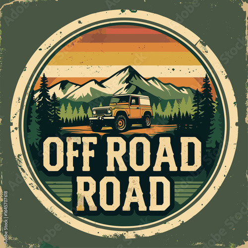 off road t-shirt vector design illustration