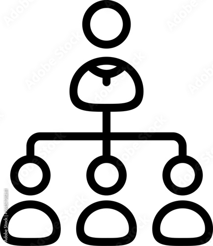 heirarchy icon related with simple icon for planning organizing and management 