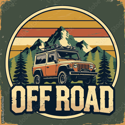off road t-shirt vector design illustration