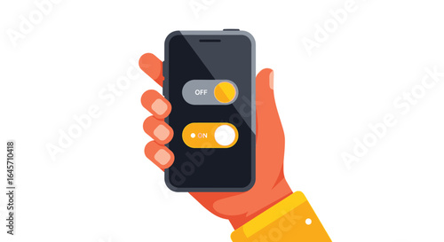 Mobile Phone with Toggle Switch On/Off