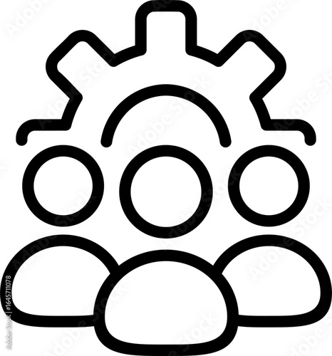 team icon related with simple icon for planning organizing and management 