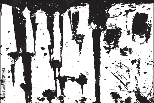Black and White Paint Drips Grunge Texture