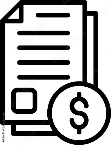 financial icon related with simple icon for planning organizing and management 