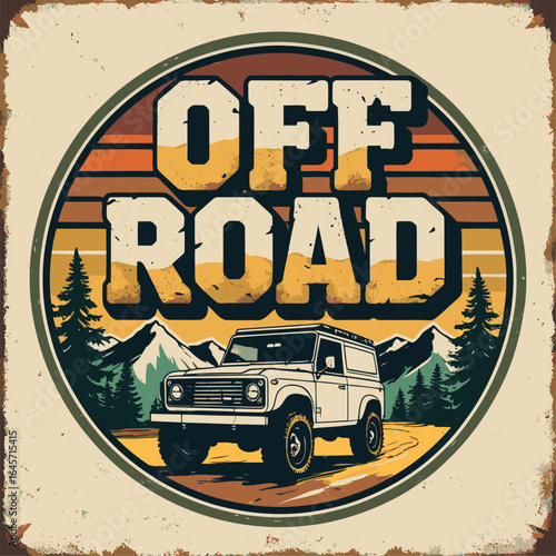 off road t-shirt vector design illustration