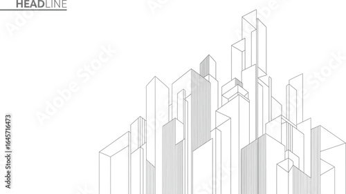 Abstract Architectural Construction - Geometric Technological Background
