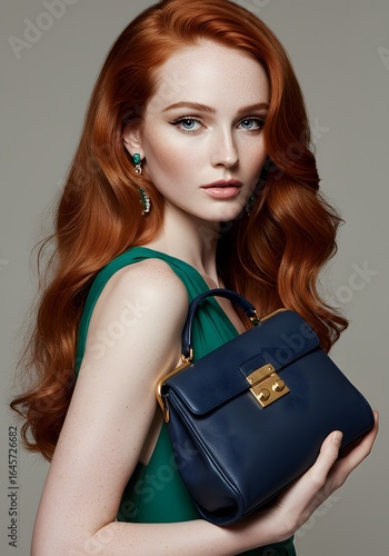 Beautiful High-class supermodel for magazine cover glamorous stylish exclusive glow