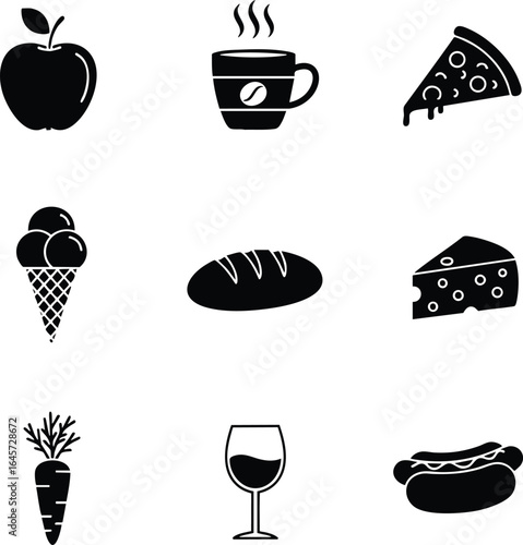 Popular Foods and Beverage Delights Icon Sheet