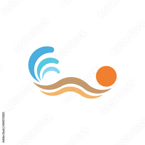 Beach Logo Vector Icon Template Illustration