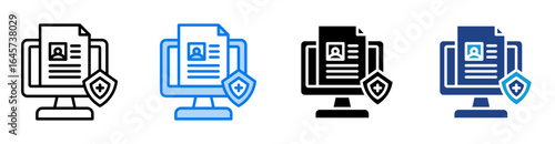 Registration icon set multiple style collection