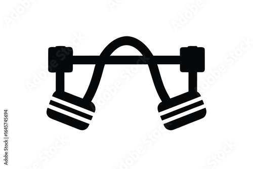 Vector art of weight lifting equipment isolated