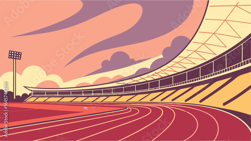 Vector Illustration of a Modern Sports Stadium.