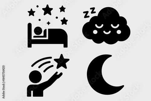 Cosmic Dream Icons – Mystical Space, Moon, Stars, and Astral Symbols Collection