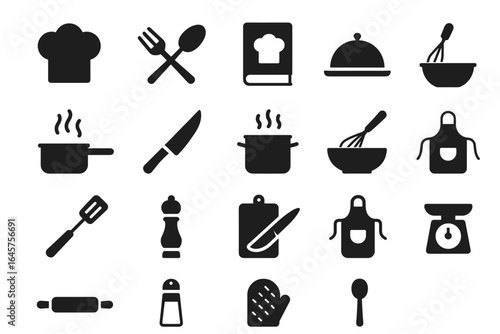 Set of Culinary Icons in Minimal Style