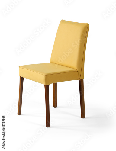 Wallpaper Mural Yellow chair isolated on white background . wooden and fabric furniture .  Torontodigital.ca