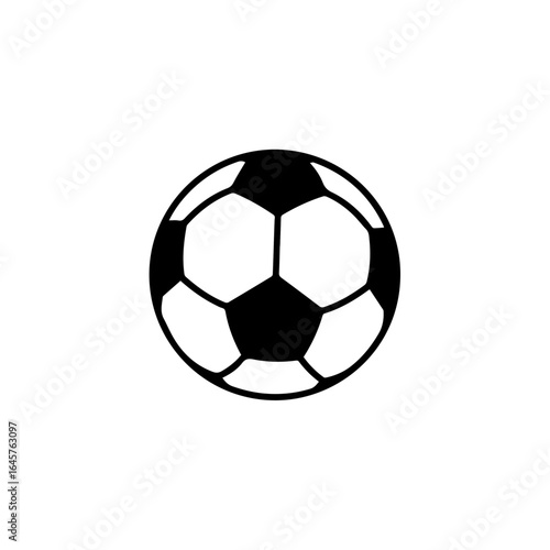 Classic Black and White Soccer Ball Illustration