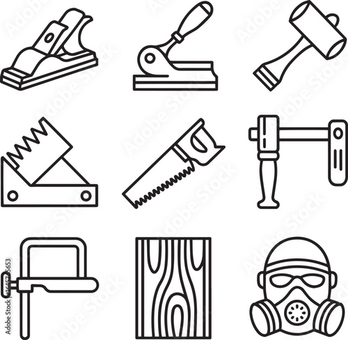 Woodworking tools and safety equipment clamp hammer