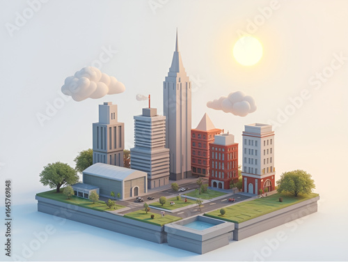 modern city 3d model