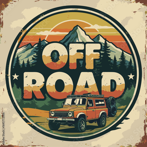 off road t-shirt vector design illustration