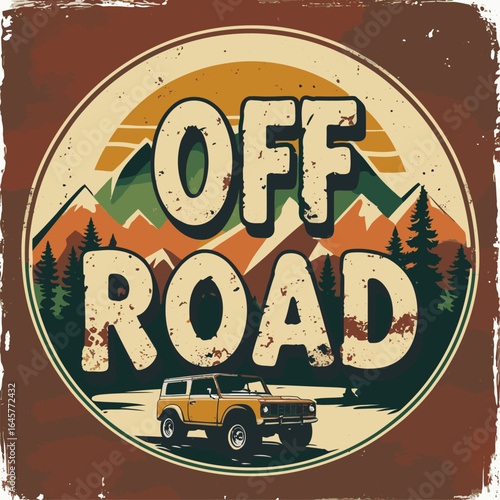 off road t-shirt vector design illustration