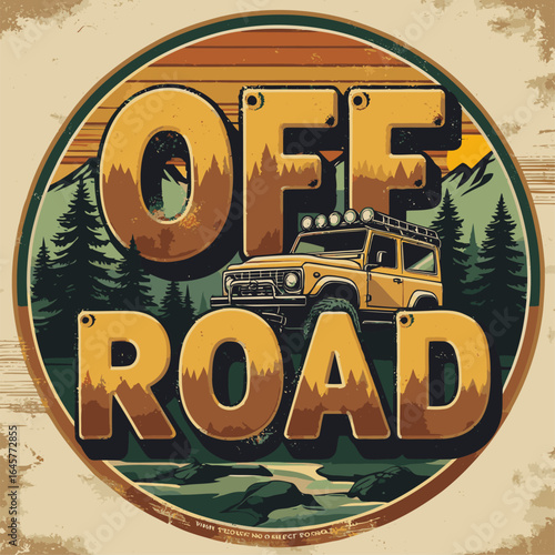 off road t-shirt vector design illustration