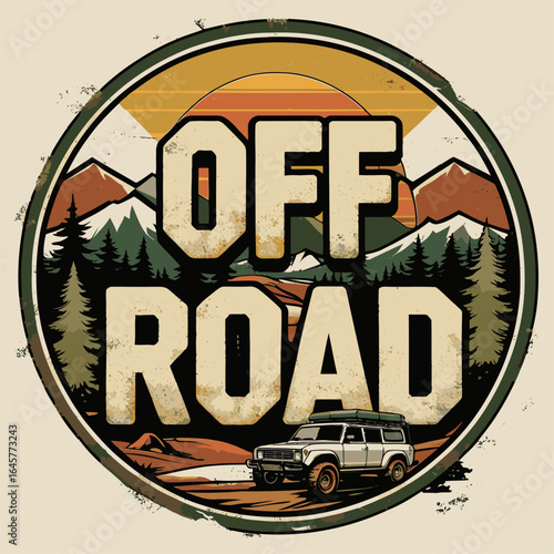 off road t-shirt vector design illustration
