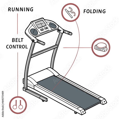 Treadmill running folding belt control exercise fitness