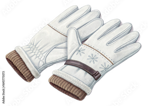 winter-glove on a isolated transparent background