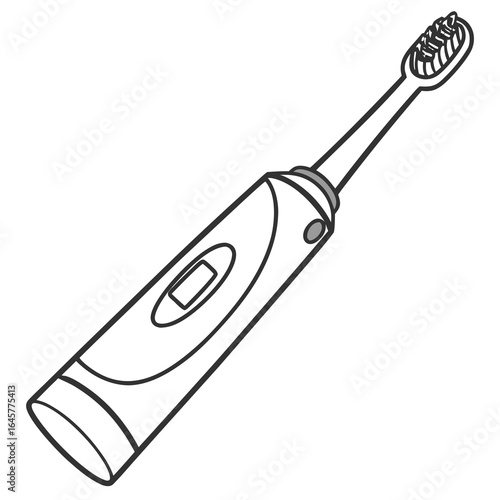 Electric toothbrush with bristles and handle dental hygiene