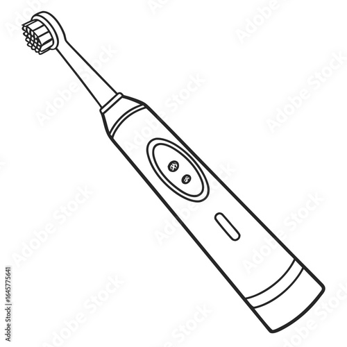 Electric toothbrush with bristles and buttons oral hygiene