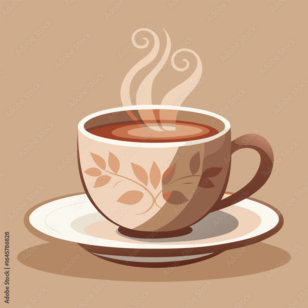 Obraz premium Steaming Coffee Cup