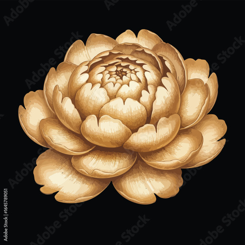 Abstract fractal background of an intelligent human mind with a beautiful flower-like design