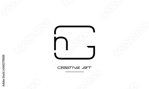 NG, GN, N, G abstract letters logo monogram