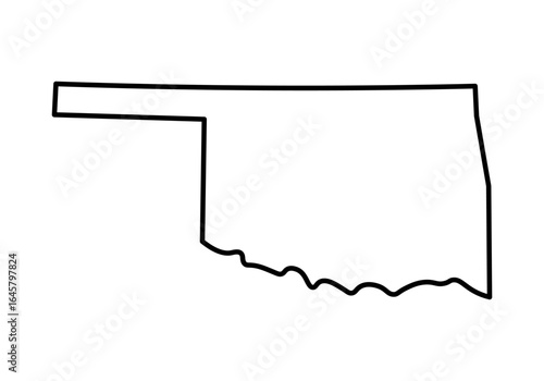 Oklahoma state map outline