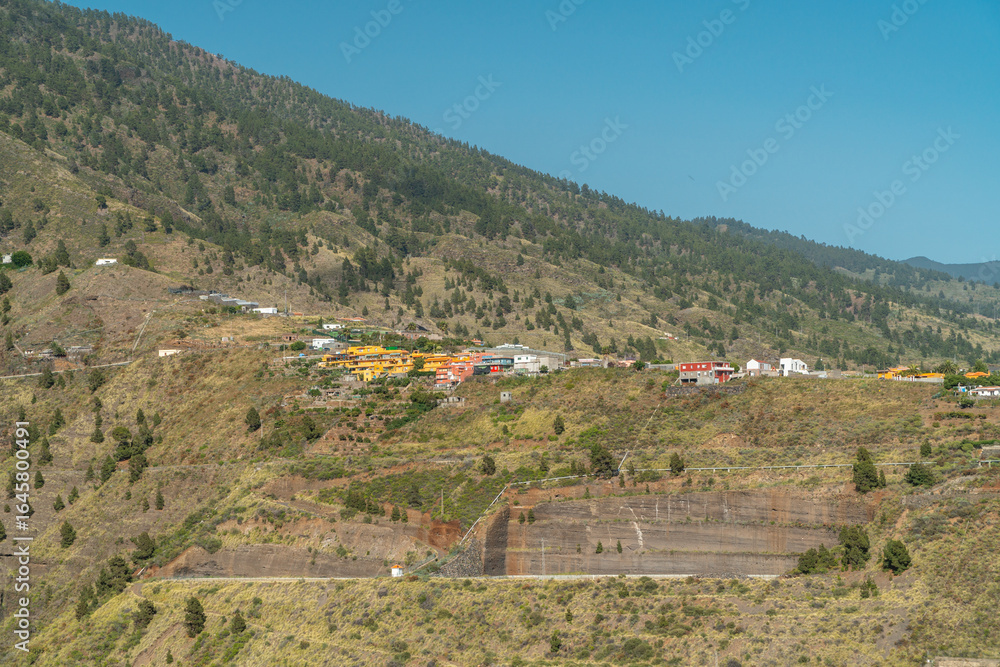 Naklejka premium Blick von El Time auf den Nationalpark Caldera de Taburiente