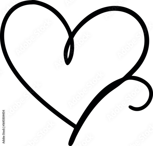 Black decorative hearts and laurel wreaths vector set with white Background.