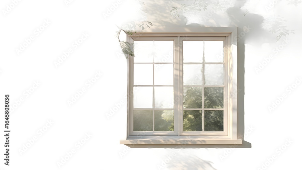 Fototapeta premium shadow-overlay-effects-of-realistic-window-and-tre