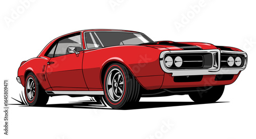 Classic Muscle Car Illustration Pixel Art